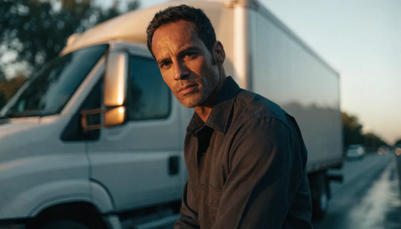 A vetted refrigerated-truck operator at dawn
